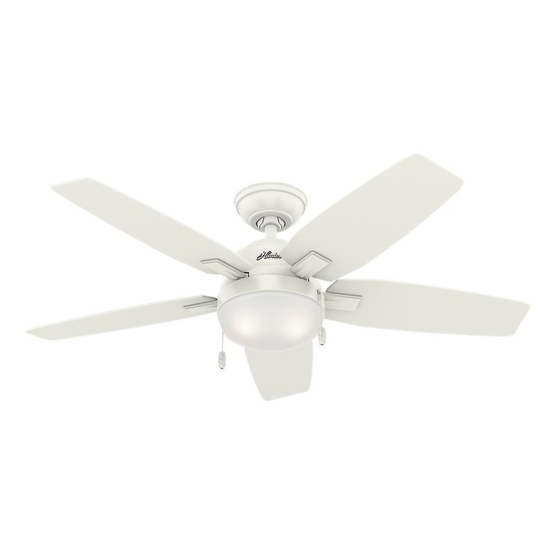 Ventilador de Techo Hunter 59215 color Blanco con Luz Led 46 Pulgadas