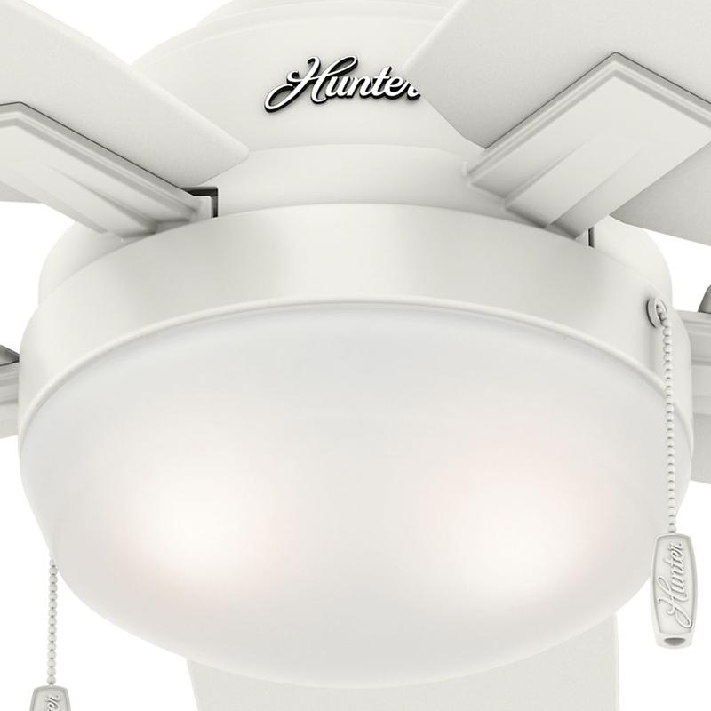 Foto 5 pulgar | Ventilador de Techo Hunter 59215 color Blanco con Luz Led 46 Pulgadas