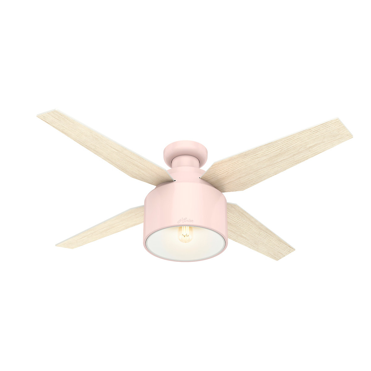 Ventilador de Techo Hunter color Rosa con Luz 52 Pulgadas