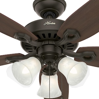 Foto 3 | Ventilador de Techo Hunter 53238 color Marrón con Luz 52 Pulgadas