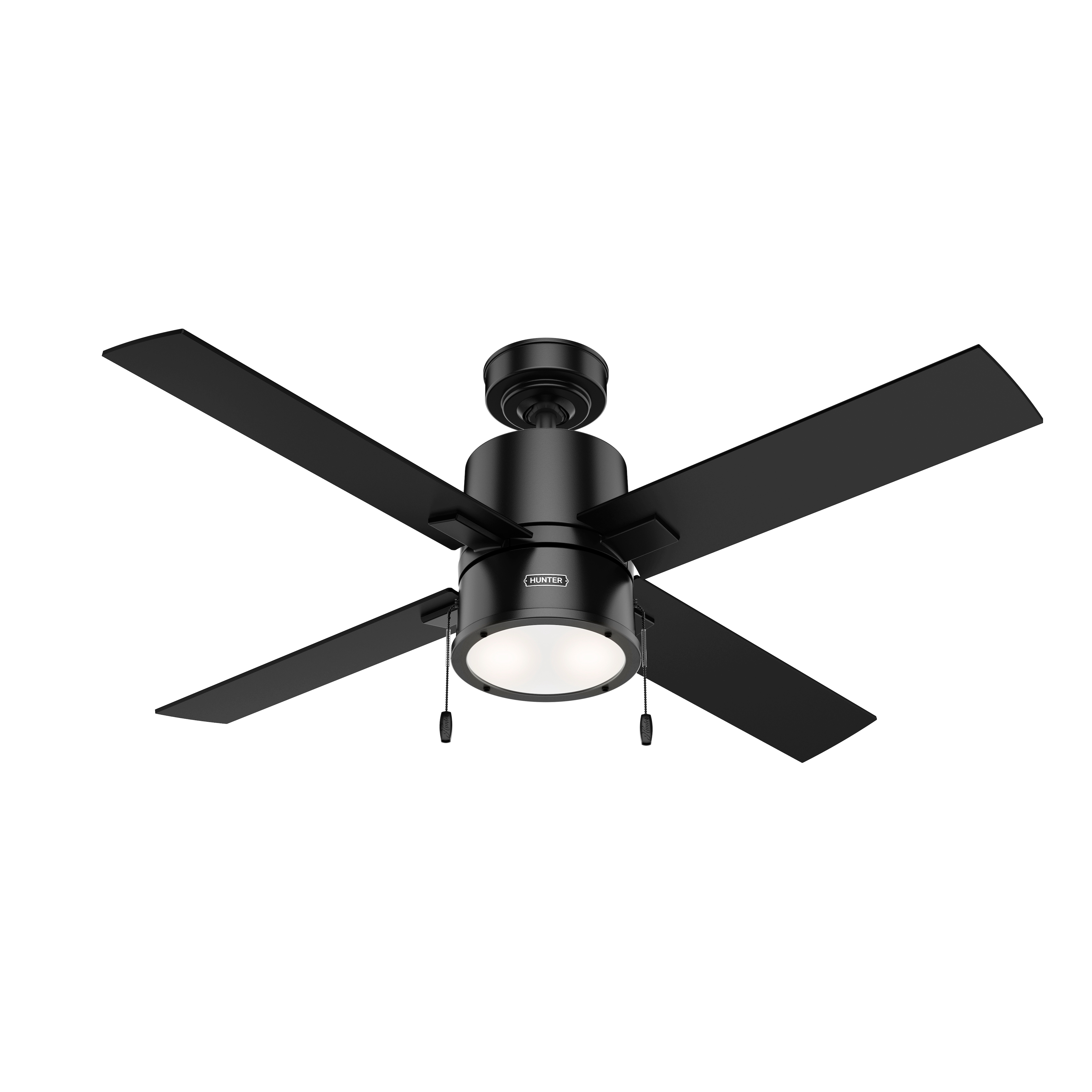 Ventilador de Techo Hunter Beck color Negro con Luz 52 Pulgadas