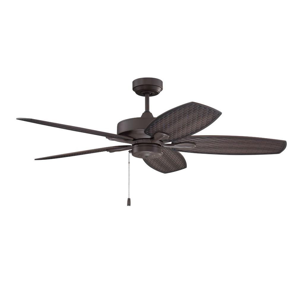 Ventilador de Techo Craftmade Ret52br5 color Marrón Retreat 52 ''