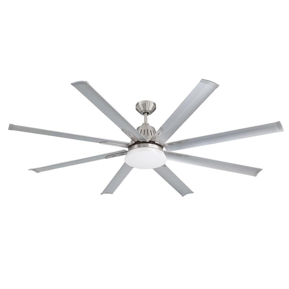 Ventilador de Techo Craftmade Wtp72bnk8 color Plata Wingtip 72 '' DC LED Wifi