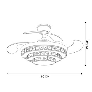 Foto 7 | Ventilador de Techo Mil Luces VEN-HARLOW DORADO-72W
