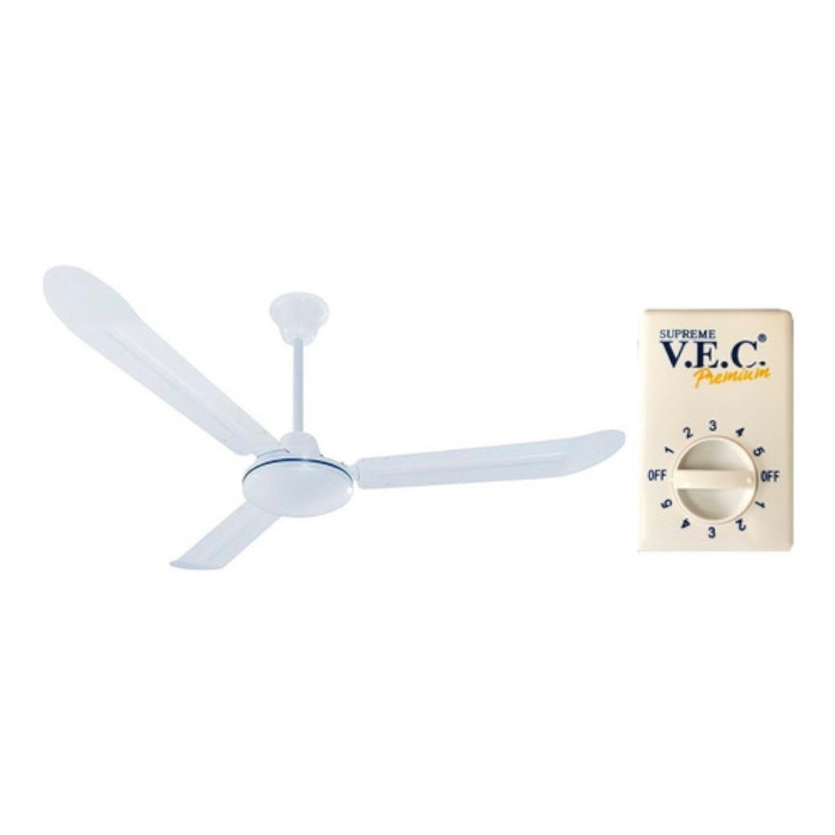 Foto 3 pulgar | Ventilador de Techo 56'' Supreme Vec Vec-961 5 Velocidades color Blanco