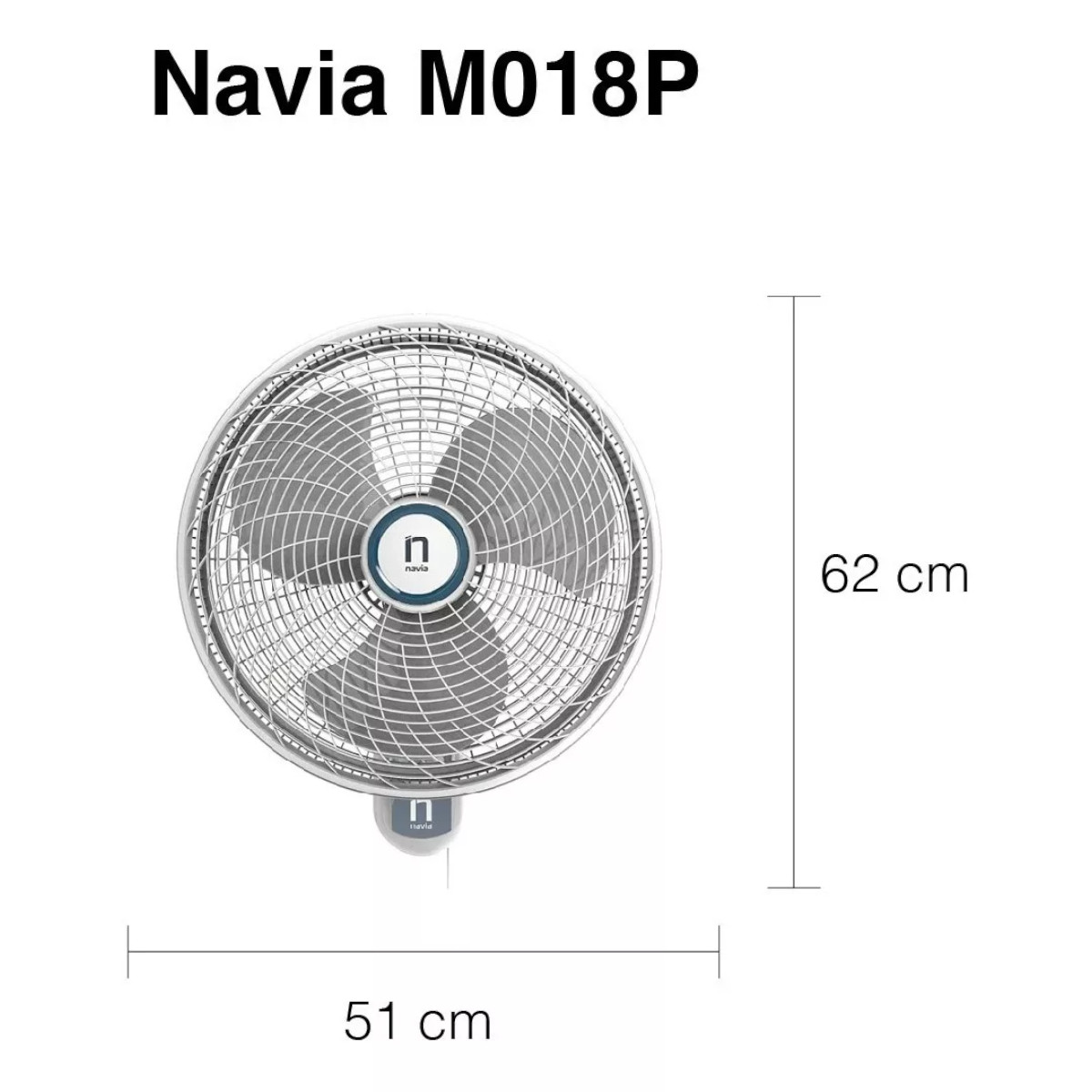 Foto 7 pulgar | Ventilador de Pared 18'' Navia M018P 3 Vel Oscilación Horizontal