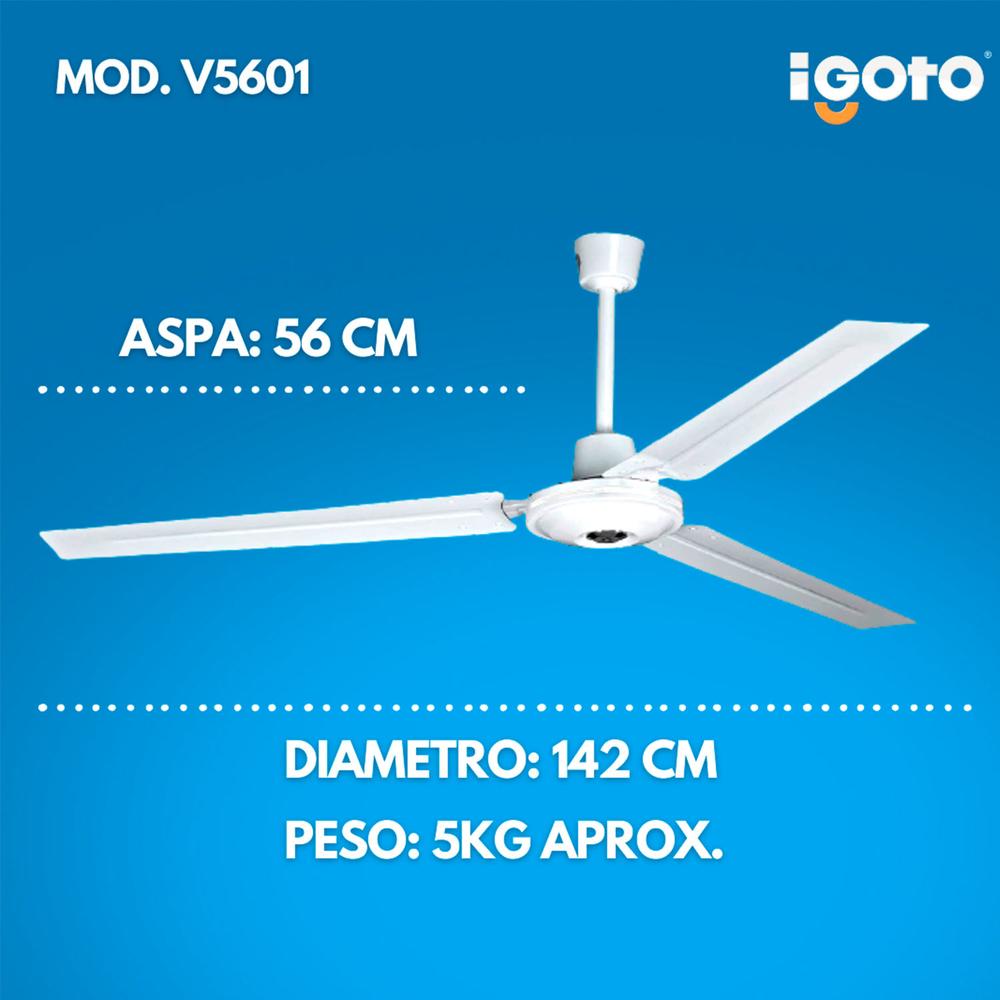 Foto 5 | Ventilador Techo 3 Aspas Control 5 Velocidades 142cm 3 Pzas