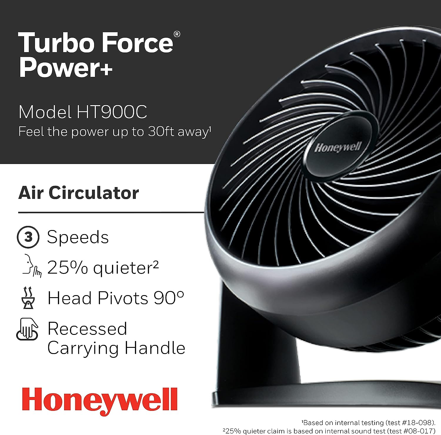 Foto 7 pulgar | Ventilador Honeywell HT900 Negro