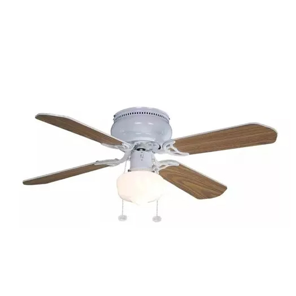 Ventilador de Techo con Lámpara Led de 42'' 4 Aspas Fijas y 6 Velocidades