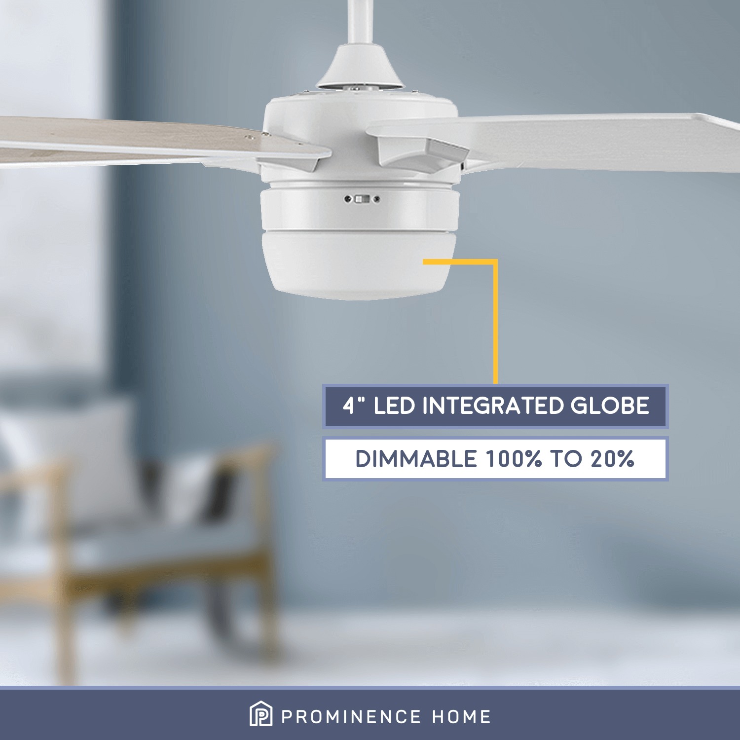 Foto 9 pulgar | Ventilador de Techo  Prominence Home Dorsey 52" Blanco