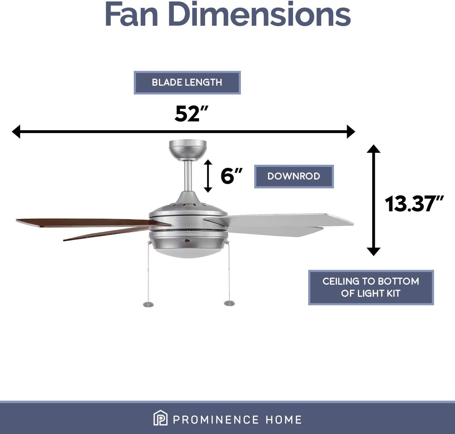 Foto 8 | Ventilador De Techo Led Prominence Home Kailani Pewter De 52'' Cntrl Cadena