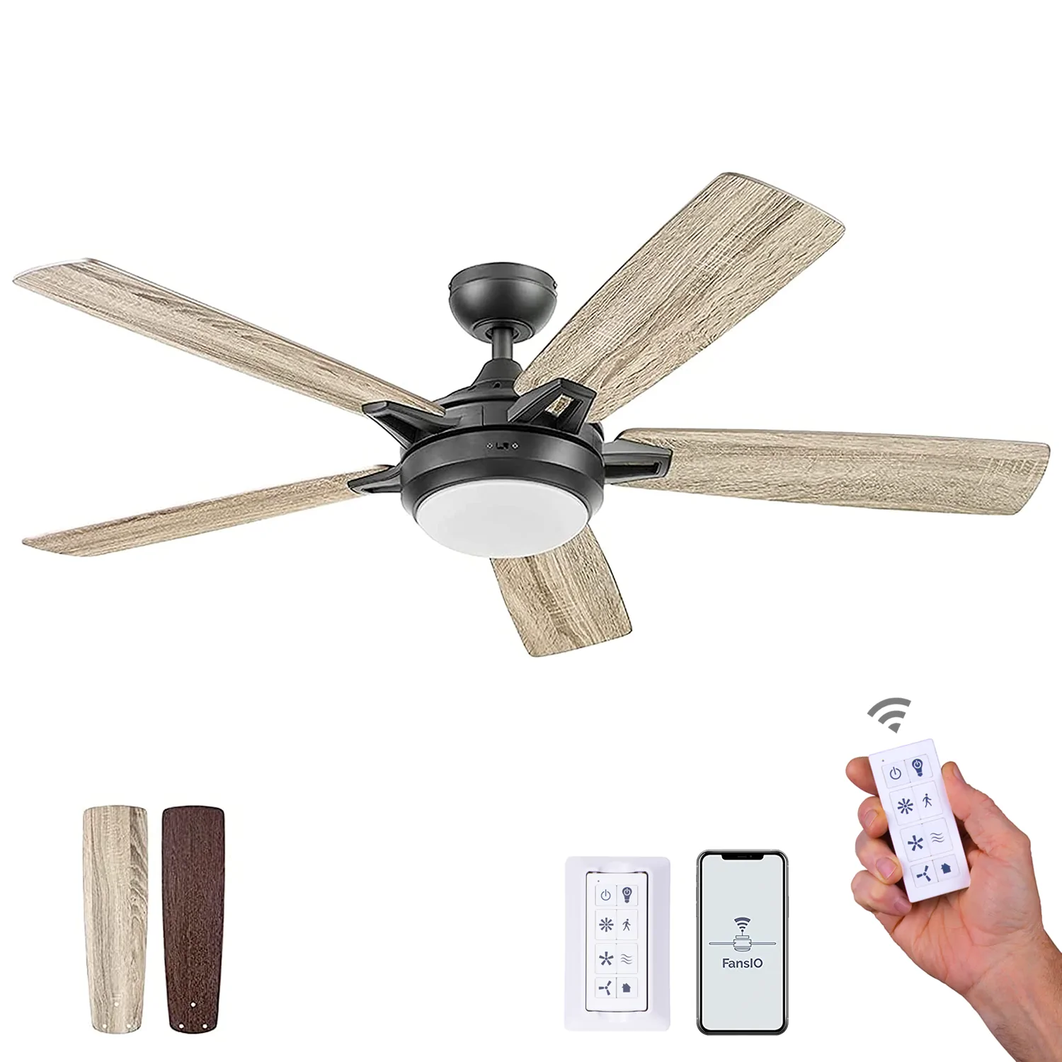 Foto 1 | Ventilador De Techo Led De 52 Pulgadas Con Control Remoto