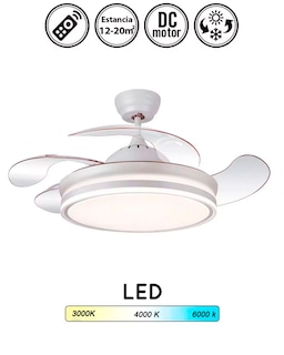 Foto 3 | Ventilador de Techo Igoto Blanco 42''