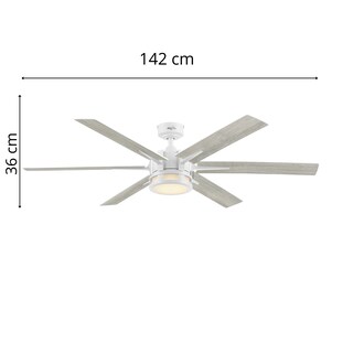 Foto 6 | Ventilador De Techo Santana Led De 56 Pulgadas Con Control Remoto Cambios De Luz