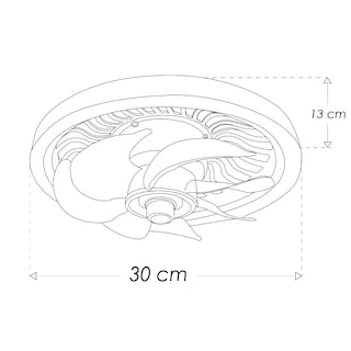 Foto 7 | Ventilador de Techo Mil Luces Transparente HEPTA