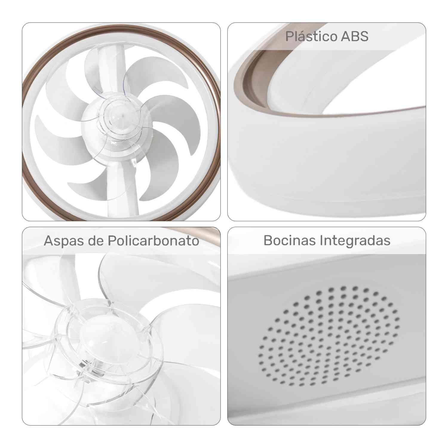 Foto 4 pulgar | Ventilador de Techo Rack & Pack Blanco Luz Led Inteligente Control 20''