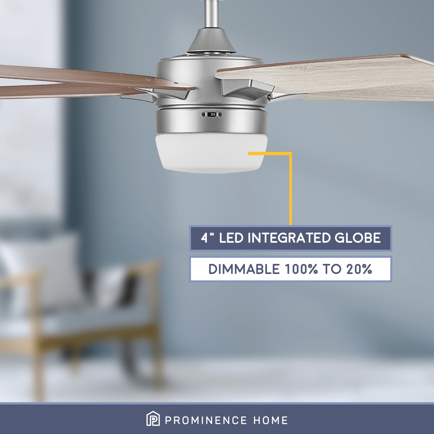 Foto 9 pulgar | Ventilador de Techo Smart Prominence Home Dorsey Pewter 52'' Control Remoto