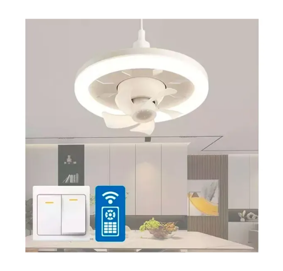 Foto 5 pulgar | Lampara Ventilador de Techo Tianlai FS06 Blanca