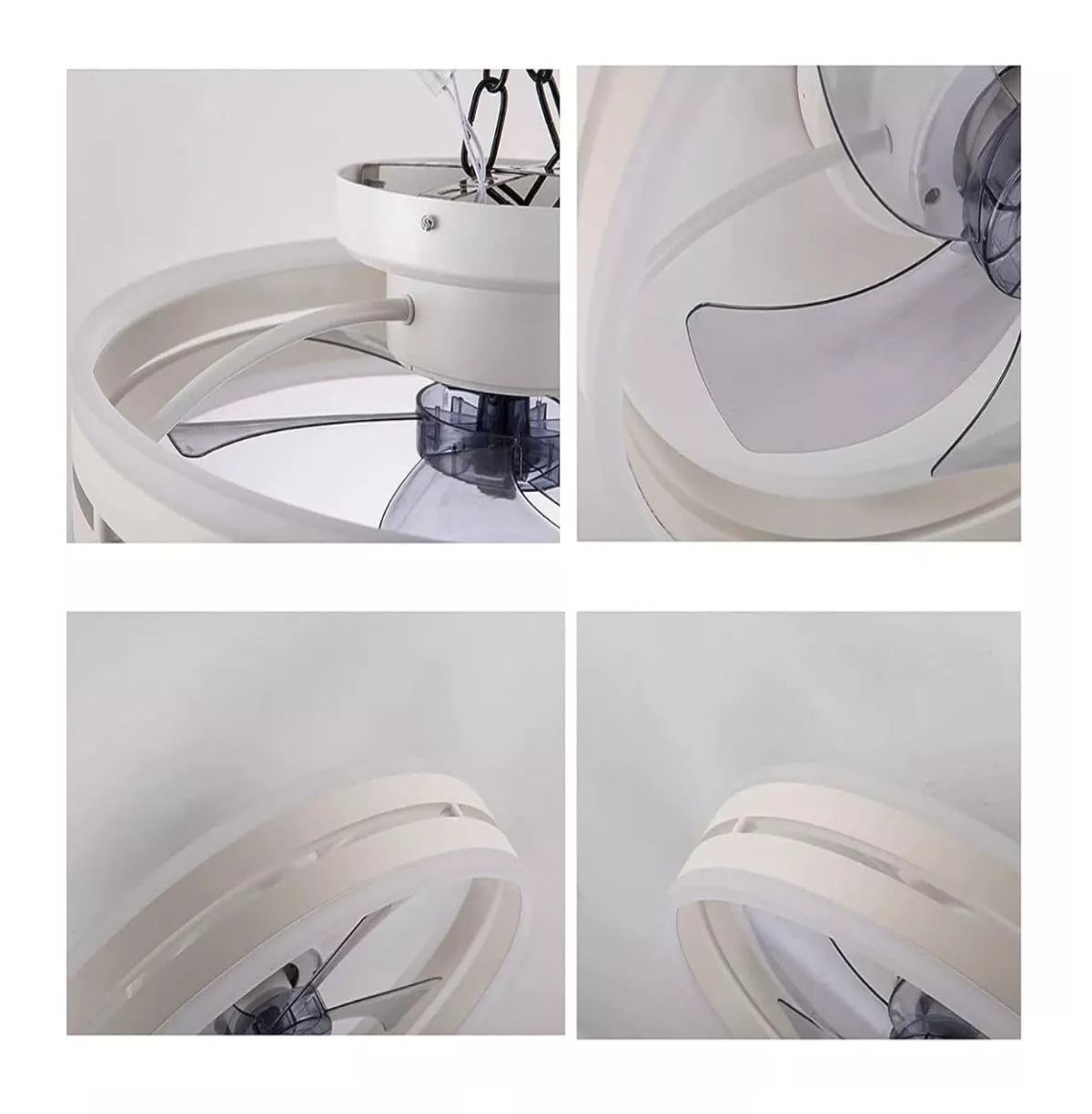 Foto 3 | Lámpara Ventilador De Techo Con Luz Inteligente Control 50cm Blanco