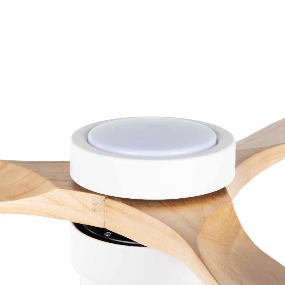 Foto 3 pulgar | Ventilador de Techo Igoto V5201-IGO 52'' Luz Led 18 w Biena Blanco con Madera