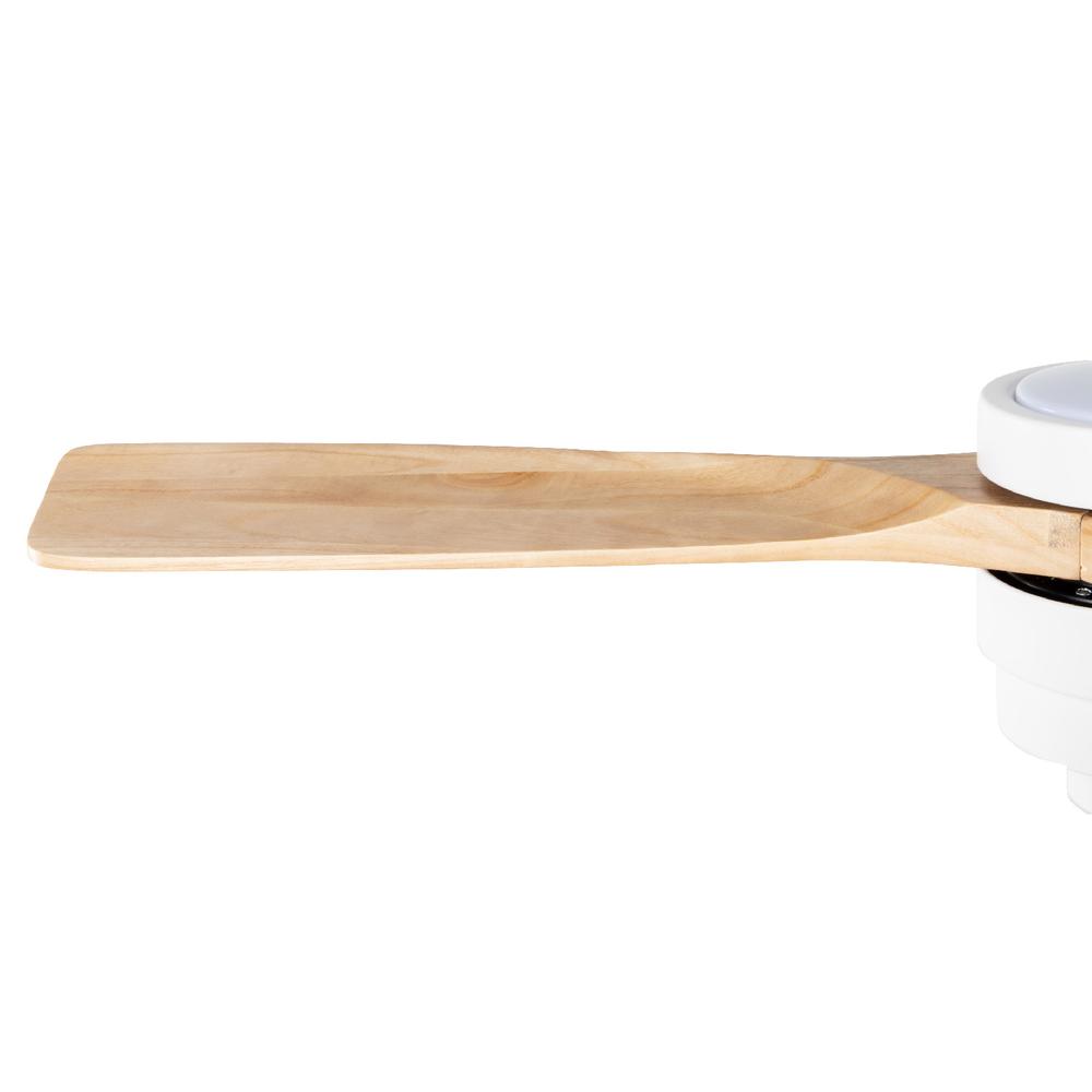 Foto 4 pulgar | Ventilador de Techo Igoto V5201-IGO 52'' Luz Led 18 w Biena Blanco con Madera
