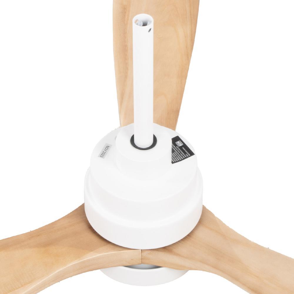Foto 7 pulgar | Ventilador de Techo Igoto V5201-IGO 52'' Luz Led 18 w Biena Blanco con Madera