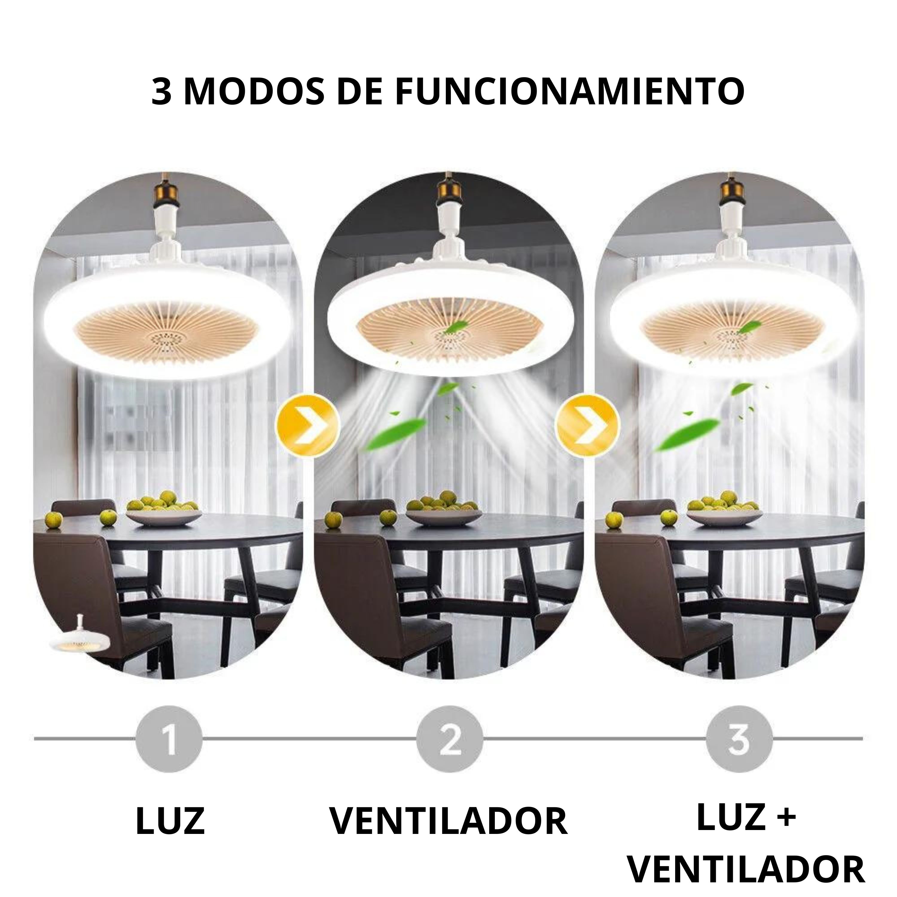 Foto 5 pulgar | Lámpara de Techo Led con Ventilador Integrado LUXVI