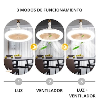 Foto 4 | Lámpara de Techo Led con Ventilador Integrado LUXVI