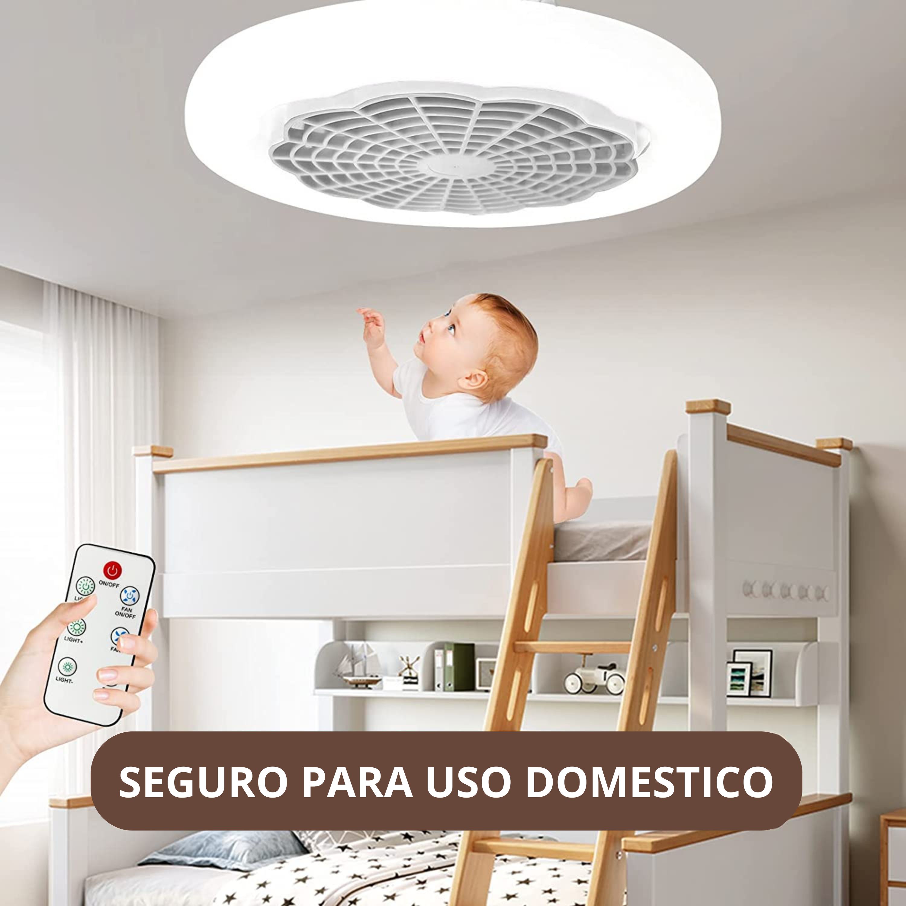 Foto 6 pulgar | Lámpara de Techo Led con Ventilador Integrado LUXVI