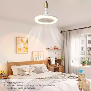 Foto 3 | Ventilador de Techo con Luz Led Angulo Regulable Control Remoto