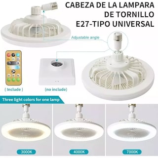 Foto 4 | Ventilador de Techo con Luz Led Angulo Regulable Control Remoto
