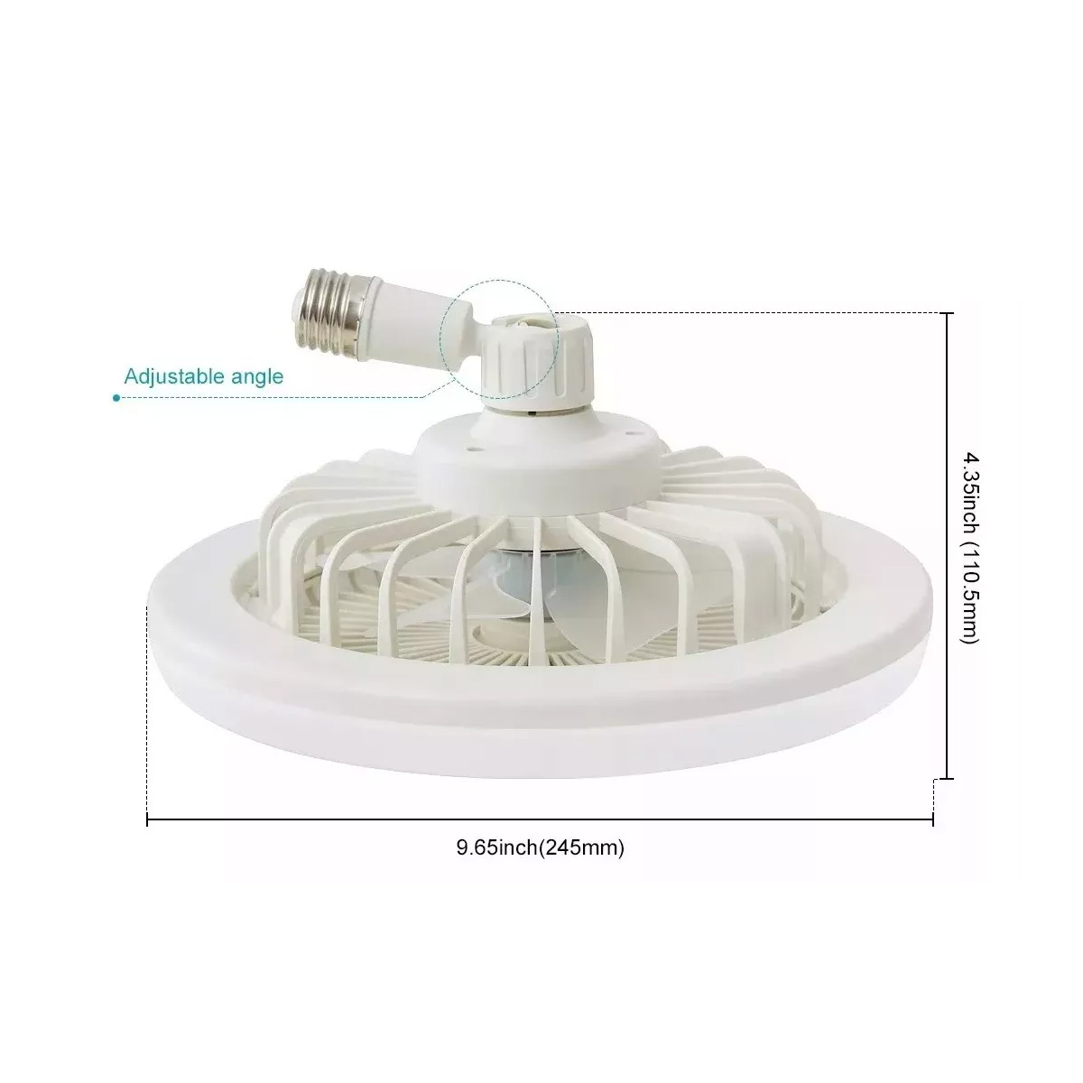 Foto 6 pulgar | Ventilador de Techo con Luz Led Angulo Regulable Control Remoto