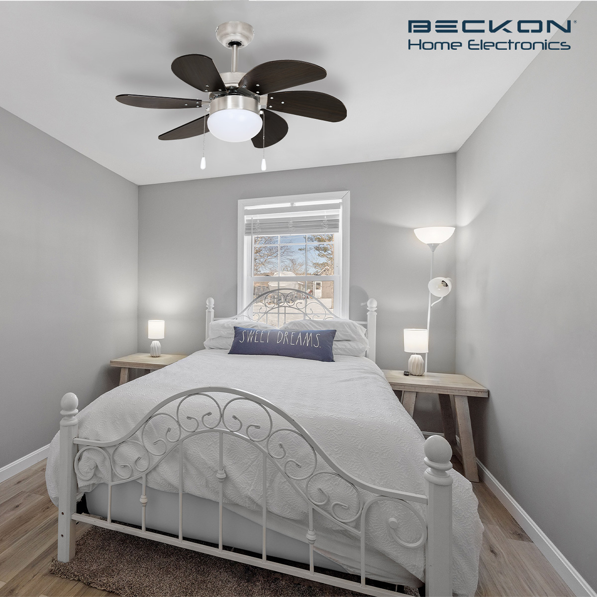 Foto 5 | Ventilador de Techo Beckon Moderno 78 cm 6 Aspas Acabado Tipo Madera