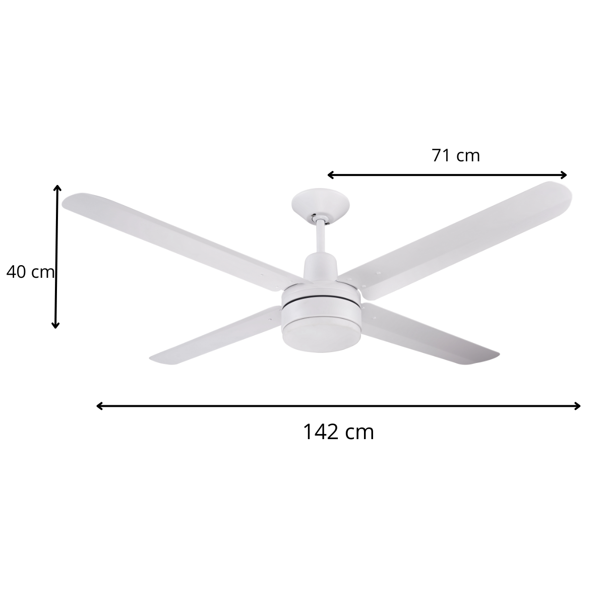 Foto 5 pulgar | Ventilador de Techo Industrial con Luz Led Narvik Blanco 56 Pulgadas con Control de Pared