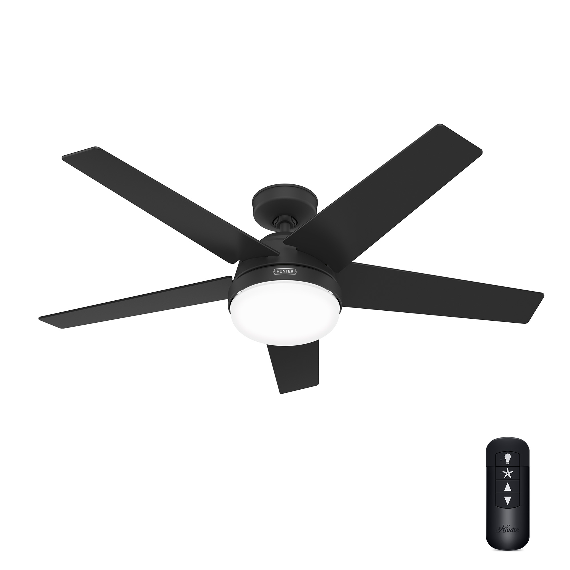 Ventilador de Techo Hunter Rivershore de 52 Pulgadas Negro Mate