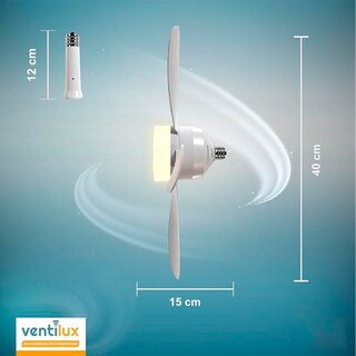 Foto 4 | Ventilador Lámpara de Techo 3 Velocidades Ventilux con Control Remoto Blanco
