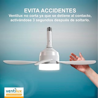 Foto 6 | Ventilador Lámpara de Techo 3 Velocidades Ventilux con Control Remoto Blanco