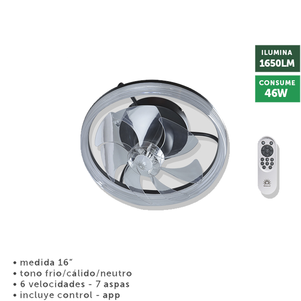 Foto 4 pulgar | Ventilador de Techo Megaluz de 6 Velocidades