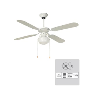 Foto 3 | Ventilador de Techo 42'' Base E26 Silencioso 3 Velocidades 24 Watts Blanco