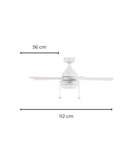 Foto 7 | Ventilador Techo Para Exterior Coolfan Céfiro Blanco 44 Pulgadas Conluz Led