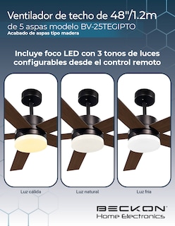 Foto 3 | Ventilador de Techo Beckon 6 Velocidades