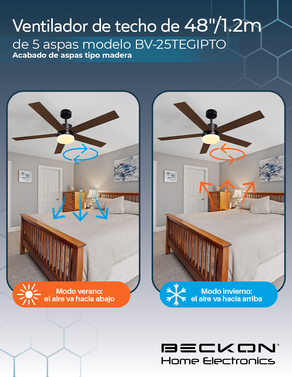 Foto 5 pulgar | Ventilador de Techo Beckon 6 Velocidades