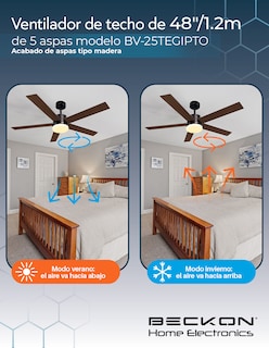 Foto 4 | Ventilador de Techo Beckon 6 Velocidades
