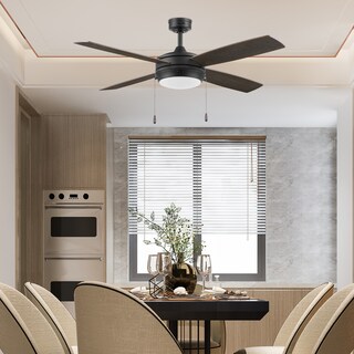 Foto 7 | Ventilador De Techo De 52 Pulgadas Con Luz Led Y 4 Aspas Reversibles De Madera Con Control Remoto