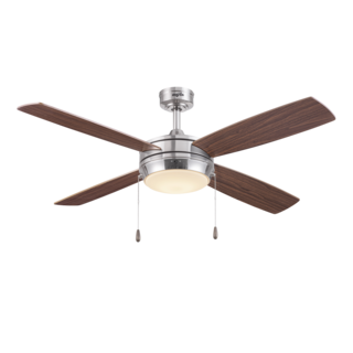 Foto 2 | Ventilador De Techo De 52 Pulgadas Con Luz Led Y 4 Aspas Reversibles De Madera Con Control Remoto