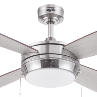 Foto 5 | Ventilador De Techo De 52 Pulgadas Con Luz Led Y 4 Aspas Reversibles De Madera Con Control Remoto