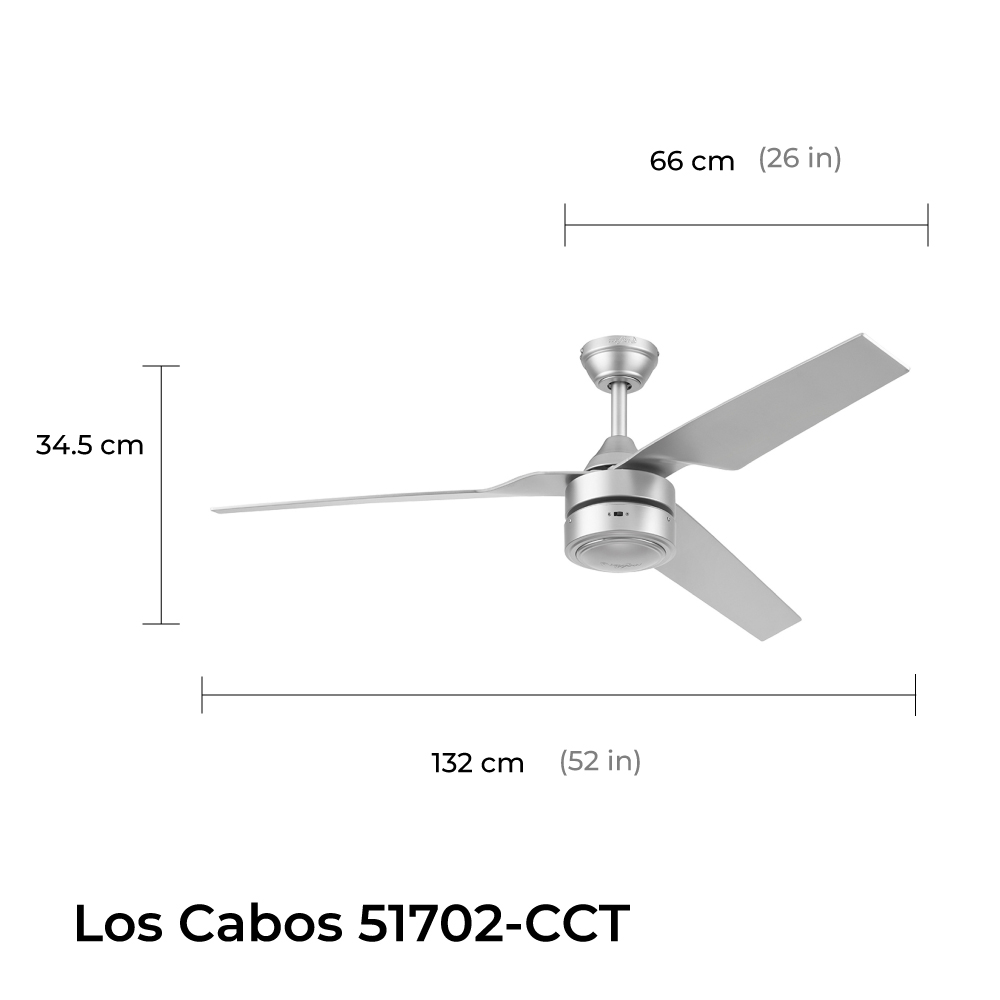 Foto 9 pulgar | Coolfan Ventilador De Techo De 52 Pulgadas Con Luz Led Y 3 Aspas Plásticas Con Control Remoto Para Interior Y Exterior