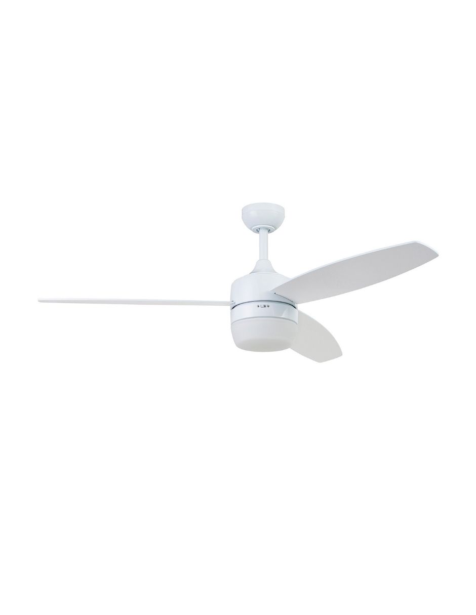 Coolfan Ventilador De Techo Smart De 52 Pulgadas Con Luz Led Y 3 Aspas Reversibles Con Control De Cadena