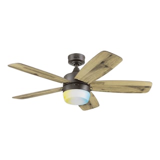 Foto 1 | Ventilador De Techo De 44 Pulgadas Con Luz Led Y 5 Aspas Reversibles De Madera Con Control De Cadena