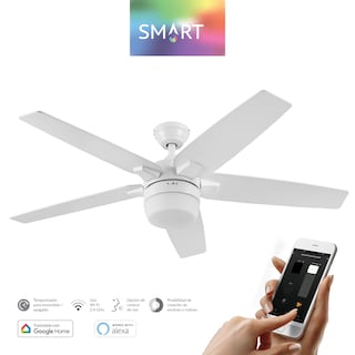 Foto 7 | Ventilador De Techo Smart De 5 Aspas Reversibles De 54 Pulgadas Con Control Remoto